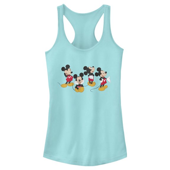 Junior's Mickey & Friends Lineup  Racerback Tank Top Cancun X Large