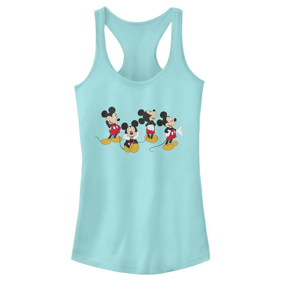 Junior's Mickey & Friends Lineup  Racerback Tank Top Cancun X Small