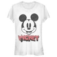 thumbnail image 1 of Junior's Mickey & Friends Mickey Mouse Retro Headshot  Graphic Tee White Small, 1 of 3