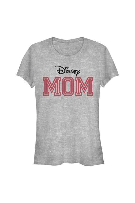Junior's Mickey & Friends Mother's Day Mom Official Logo Graphic Tee Athletic Heather Medium