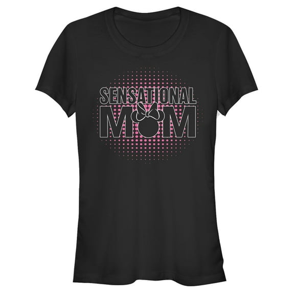 Junior's Mickey & Friends Mother's Day Sensational Mom Graphic Tee Black Large