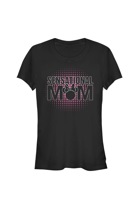 Junior's Mickey & Friends Mother's Day Sensational Mom Graphic Tee Black Small