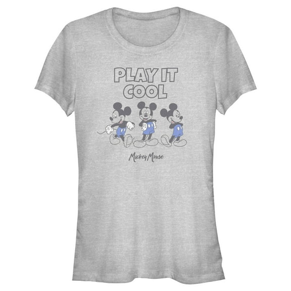Junior's Mickey & Friends Play It Cool  Graphic Tee Athletic Heather X Large