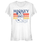 T-shirt Blanc Mickey Mouse Taille M (8-10) - Coton, Manches Courtes, Neuf Sans étiquette
