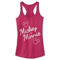 thumbnail image 1 of Junior's Mickey & Friends Retro Signatures Racerback Tank Top Dark Pink X Large, 1 of 4