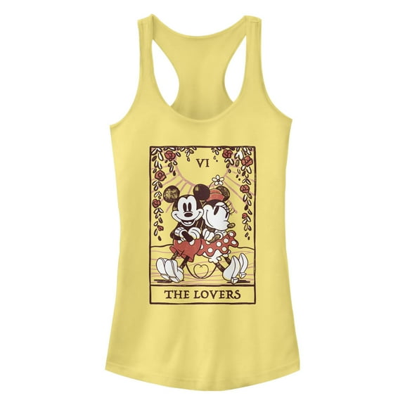 Junior's Mickey & Friends The Lovers  Racerback Tank Top