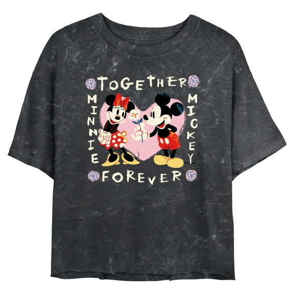 Junior's Mickey & Friends Together Forever Graphic Cropped T-Shirt