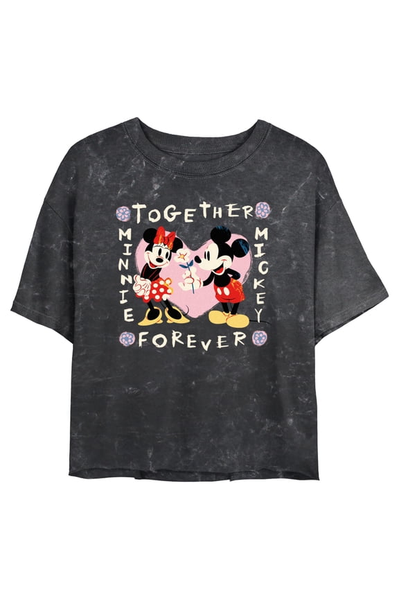 Junior's Mickey & Friends Together Forever Graphic Cropped T-Shirt