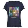 thumbnail image 1 of Junior's Minecraft Character Boxes  Graphic Tee Navy Blue 2X Large, 1 of 3