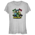 thumbnail image 1 of Junior's Minecraft Create Survive Explore Alex and Steve  Graphic Tee Athletic Heather X Large, 1 of 3