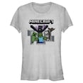 thumbnail image 1 of Junior's Minecraft Enemy Mobs  Graphic Tee Athletic Heather X Large, 1 of 3