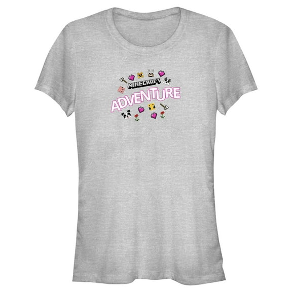 Junior's Minecraft Friendly Mobs  Graphic Tee Athletic Heather X Large