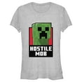 thumbnail image 1 of Junior's Minecraft Hostile Mob Creeper  Graphic Tee Athletic Heather Large, 1 of 3