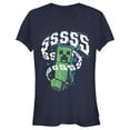 thumbnail image 1 of Junior's Minecraft SSSS Creeper  Graphic Tee Navy Blue 2X Large, 1 of 3