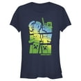 thumbnail image 1 of Junior's Minecraft Steve and Alex Vs. Mobs Graphic Tee Navy Blue 2X Large, 1 of 3