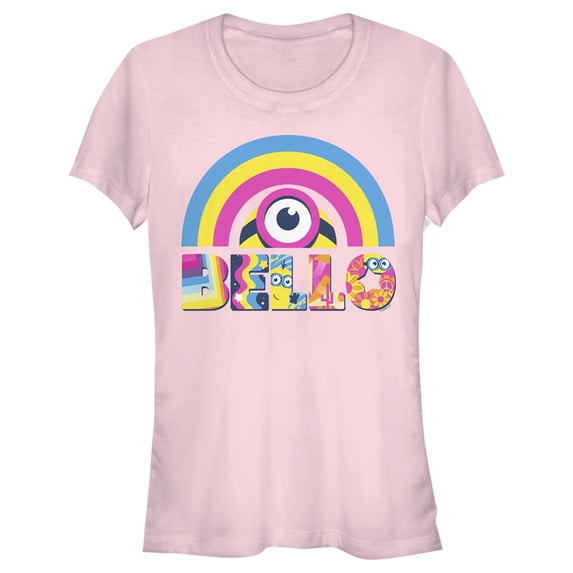 Junior's Minions: The Rise of Gru Bello Rainbow Arch Graphic Tee Light Pink Large