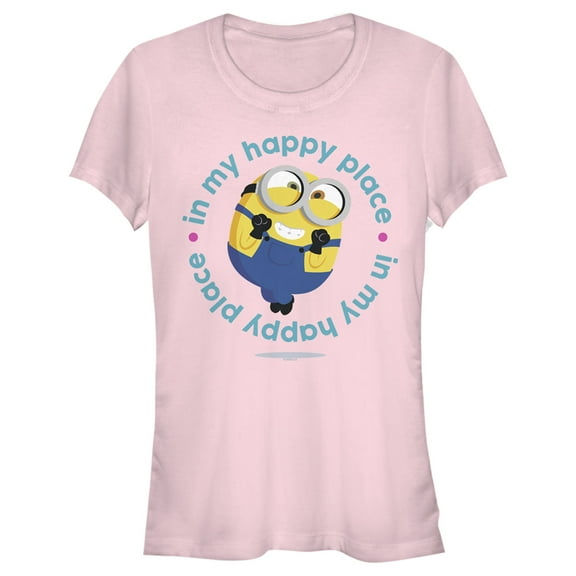 Junior's Minions: The Rise of Gru Bob In My Happy Place  Graphic Tee Light Pink Small