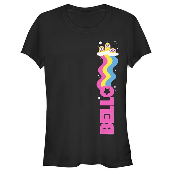 Junior's Minions: The Rise of Gru Rainbow Bello  Graphic Tee Black Large