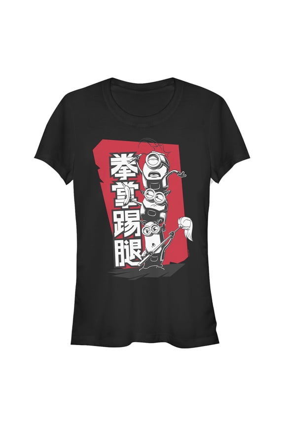 Junior's Minions: The Rise of Gru Triple Stack Graphic Tee Black Medium