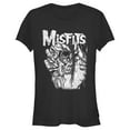 thumbnail image 1 of Junior's Misfits Distressed Eye Skull  Graphic Tee Black X Large, 1 of 3