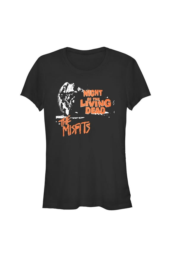 Junior's Misfits Night of the Living Dead Graphic Tee Black Medium