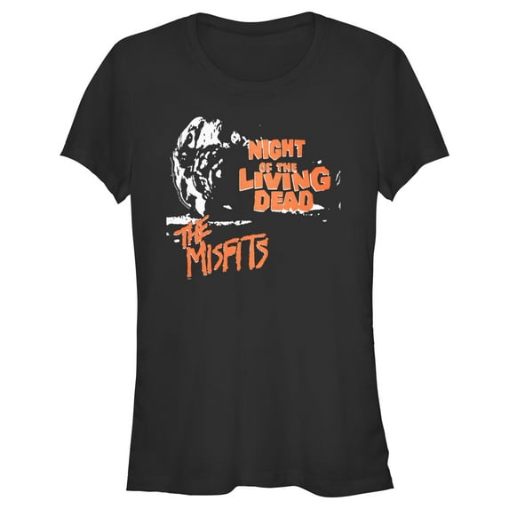 Junior's Misfits Night of the Living Dead Graphic Tee Black X Large