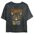 thumbnail image 1 of Junior's Misfits Unlucky 13 Club Cat Graphic Crop T-Shirt Black Medium, 1 of 4