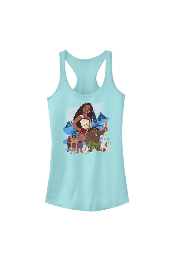 Junior's Moana 2 Crew Portrait Racerback Tank Top