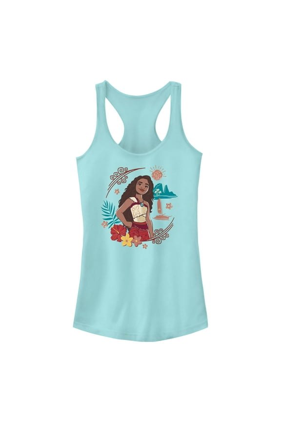 Junior's Moana 2 Fearless Adventurer  Racerback Tank Top