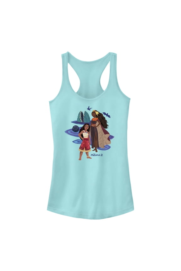 Junior's Moana 2 Matangi and Moana  Racerback Tank Top