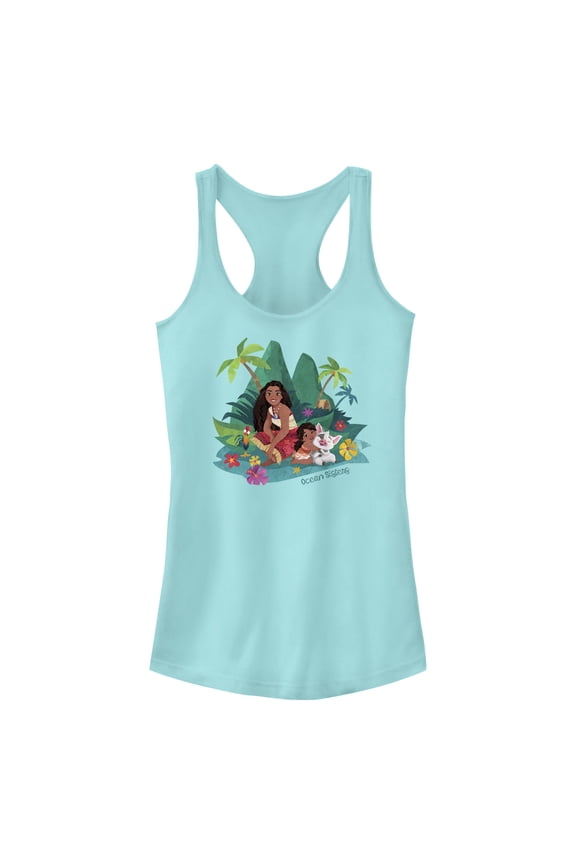 Junior's Moana 2 Ocean Sisters  Racerback Tank Top