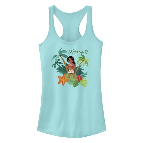 Junior's Moana 2 Simea Portrait  Racerback Tank Top