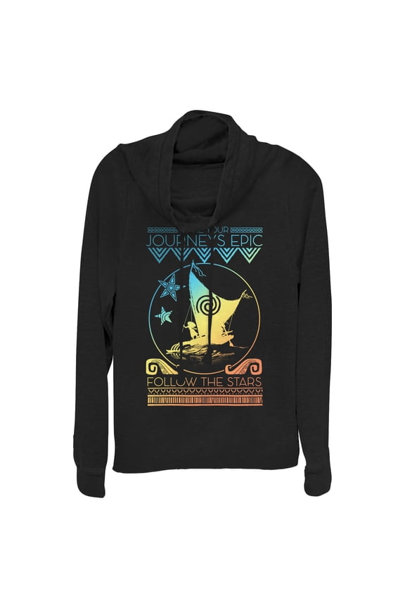 Junior's Moana Journey Epic  Cowl Neck Sweatshirt