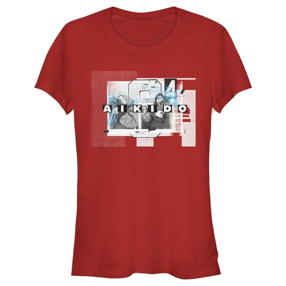 Junior's Money Heist Abstract Aikido Chaos Graphic Tee Red 2X Large