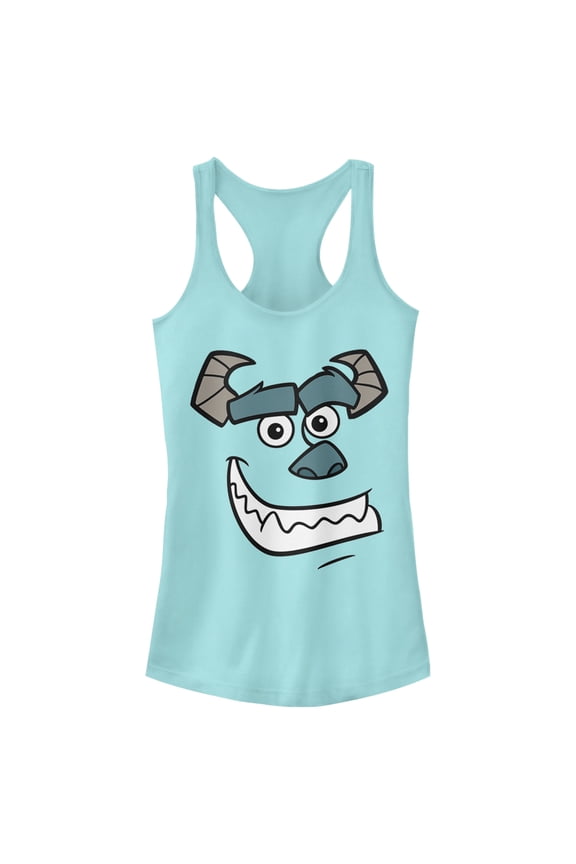 Junior's Monsters Inc Sulley Face Racerback Tank Top Cancun X Small