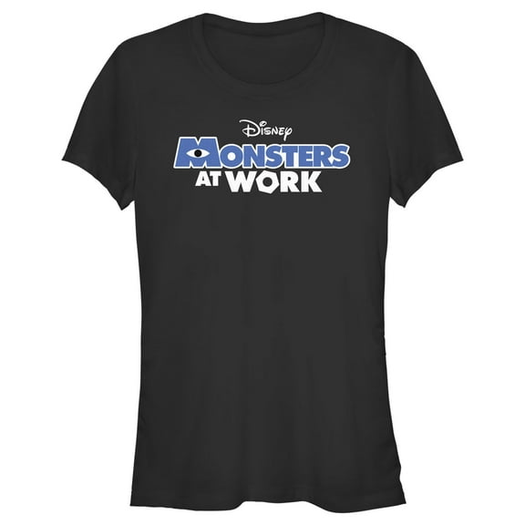Junior's Monsters at Work Classic Logo Tee  Graphic Tee Black Small