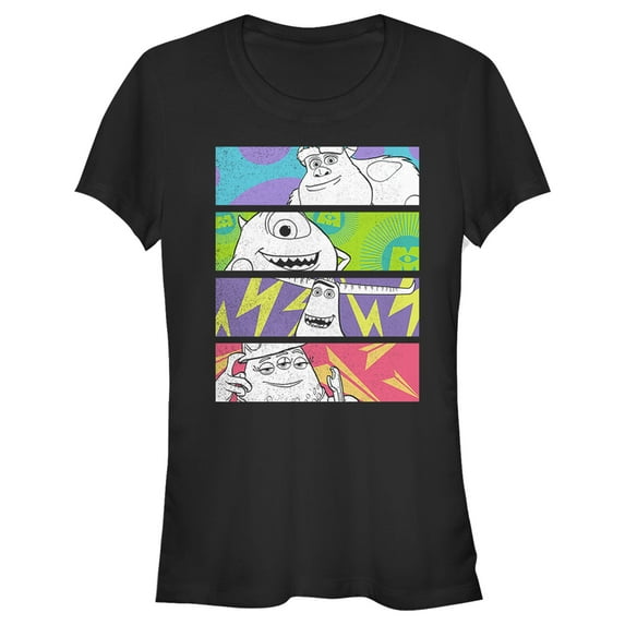 Junior's Monsters at Work Monster Comics Graphic Tee Black Small