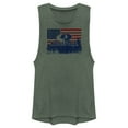 thumbnail image 1 of Junior's Mossy Oak American Flag Landscape Logo Festival Muscle Graphic Tee Royal Pine X Small, 1 of 4