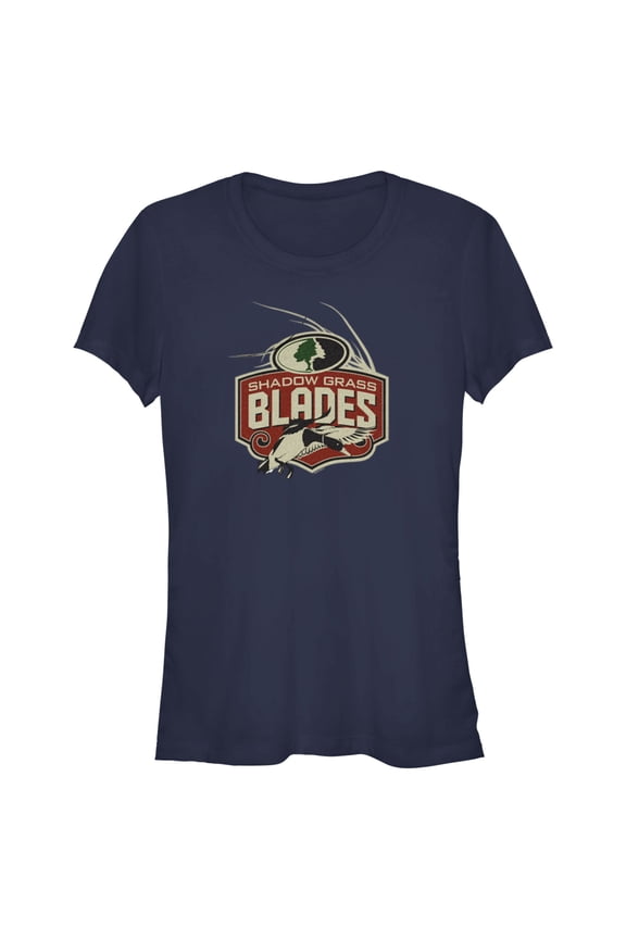 Junior's Mossy Oak Color Shadow Grass Blades Logo  Graphic Tee Navy Blue 2X Large