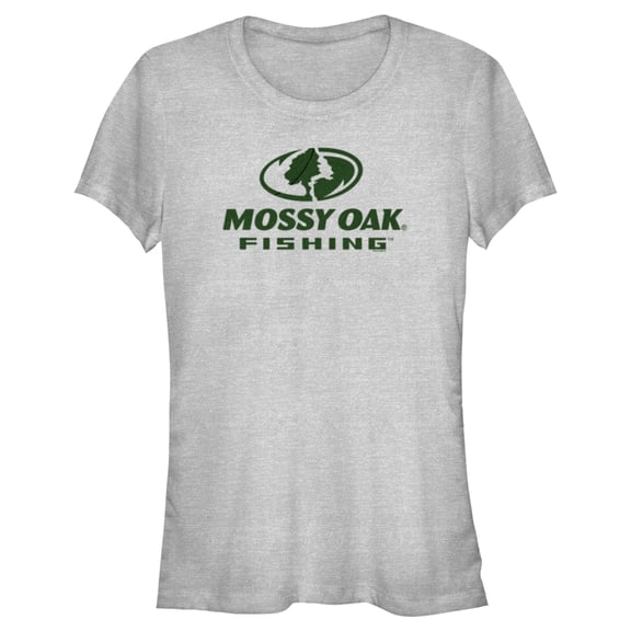 Junior's Mossy Oak Fishing Logo  Graphic Tee Athletic Heather Small