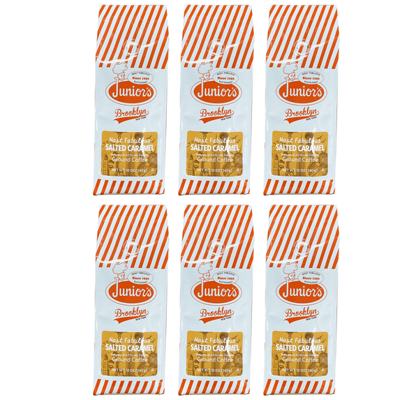 Junior's Most Fabulous Salted Caramel, Medium Roast Ground Coffee, 6/12 oz bag