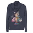 thumbnail image 1 of Junior's Mulan Anime Reflection  Cowl Neck Sweatshirt Navy Blue 3X Large, 1 of 3