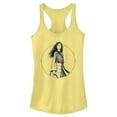 thumbnail image 1 of Junior's Mulan Classic Circle  Racerback Tank Top Banana Large, 1 of 3
