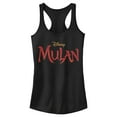 thumbnail image 1 of Junior's Mulan Classic Logo  Racerback Tank Top Black X Small, 1 of 4