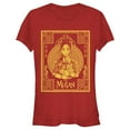 thumbnail image 1 of Junior's Mulan Ornate Poster  Graphic Tee Red Medium, 1 of 2