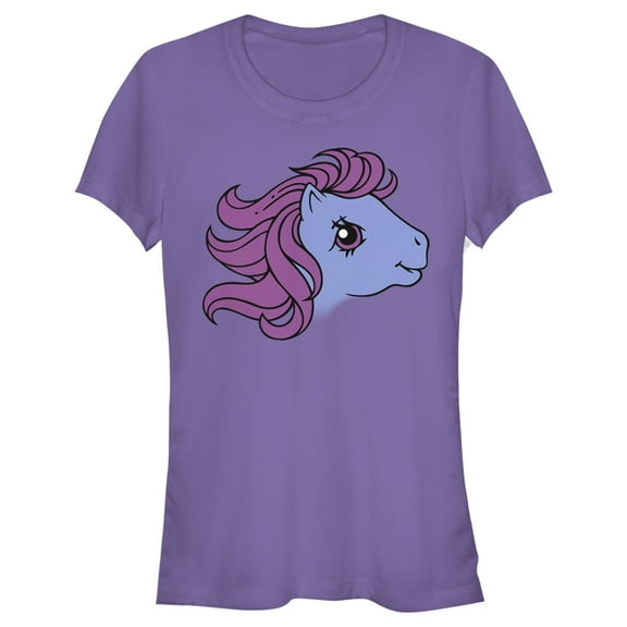 Junior's My Little Pony Blossom Portrait  Graphic Tee Purple X Large