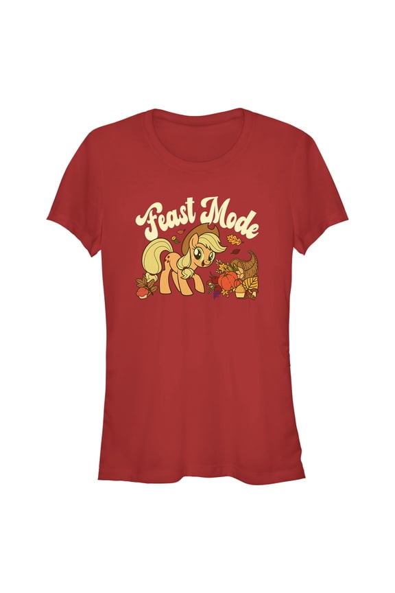 Junior's My Little Pony: Friendship is Magic Applejack Feast Mode Graphic Tee Red X Large
