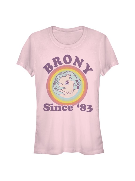 Junior's My Little Pony Retro Brony Since 1983 Graphic Tee Light Pink Medium