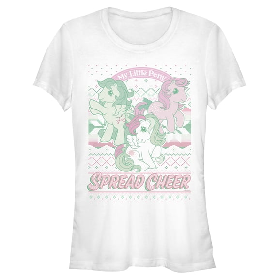 Junior's My Little Pony Spread Cheer Graphic Tee White Medium
