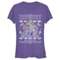thumbnail image 1 of Junior's My Little Pony Ugly Christmas Friends Graphic Tee Purple Small, 1 of 2